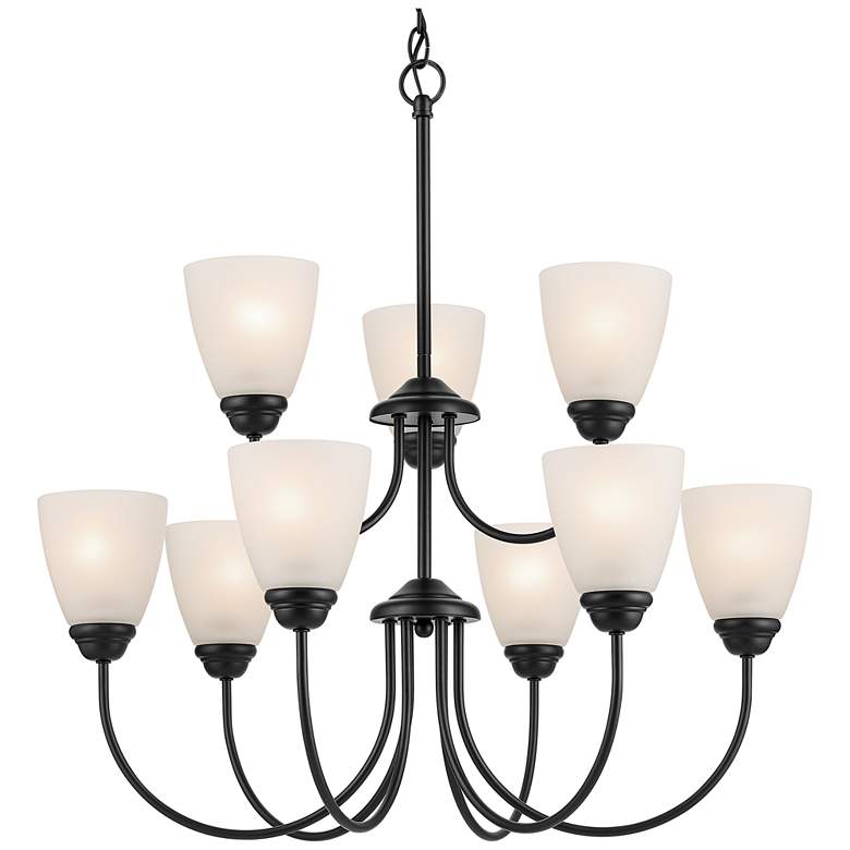 Image 1 Jolie 28-in 9-Light Chandelier with Sati