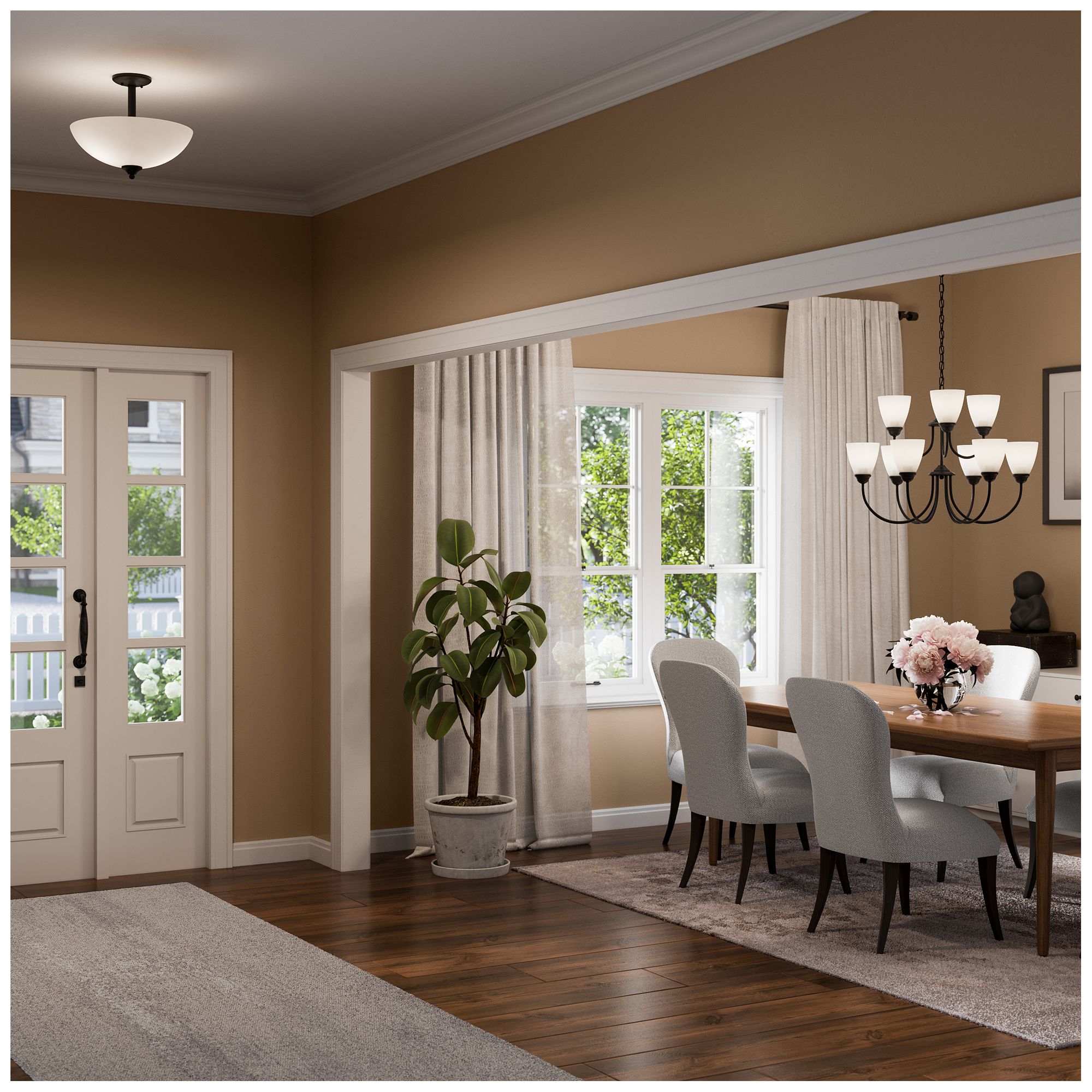 Image 4 Jolie 28-in 9-Light Chandelier with Sati more views