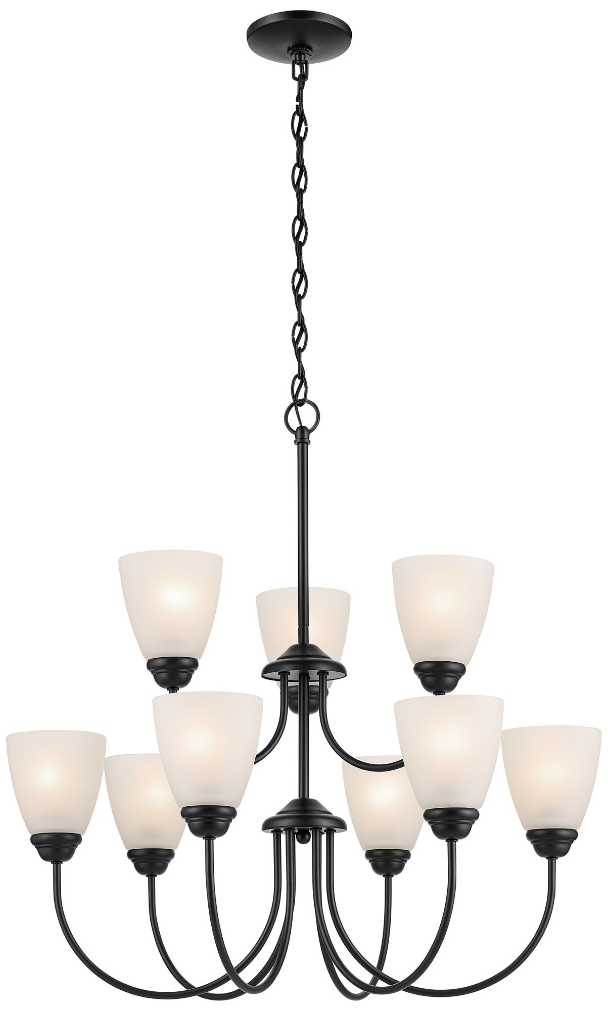 Image 5 Jolie 28-in 9-Light Chandelier with Sati more views