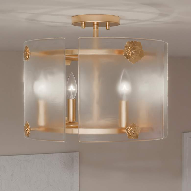 Image 1 Jolie 4-Light Light Gold Semi-Flush Mount Light