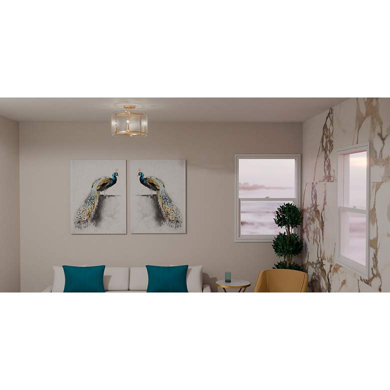 Image 3 Jolie 4-Light Light Gold Semi-Flush Mount Light more views