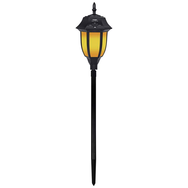 Image 3 Jolie 42 1/4 inch High Black LED Solar Pathway Light more views