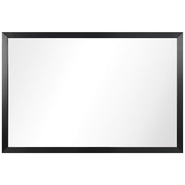 Jolie Brushed Black 20 inch x 30 inch Rectangular Framed Wall Mirror more views