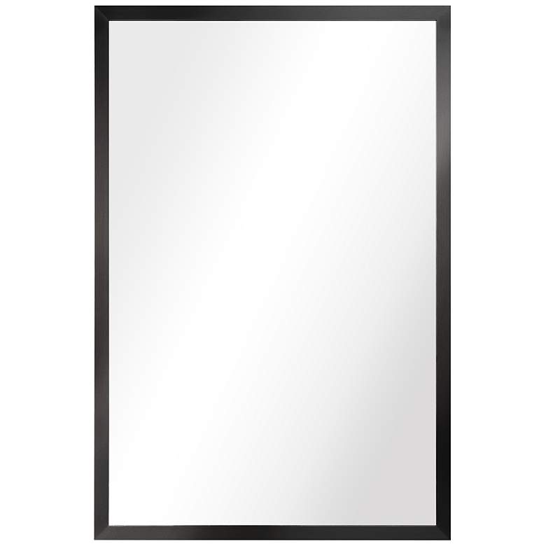 Image 2 Jolie Brushed Black 24" x 36" Rectangular Framed Wall Mirror