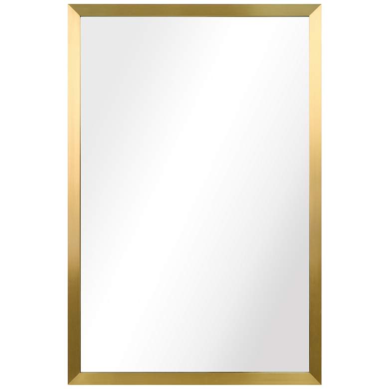 Image 2 Jolie Brushed Gold 20 inch x 30 inch Rectangular Framed Wall Mirror