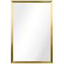 Jolie Brushed Gold 20" x 30" Rectangular Framed Wall Mirror