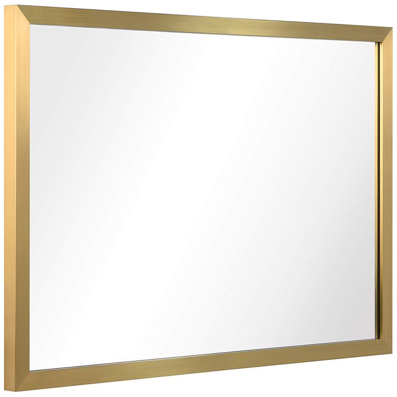 Image 4 Jolie Brushed Gold 20 inch x 30 inch Rectangular Framed Wall Mirror more views
