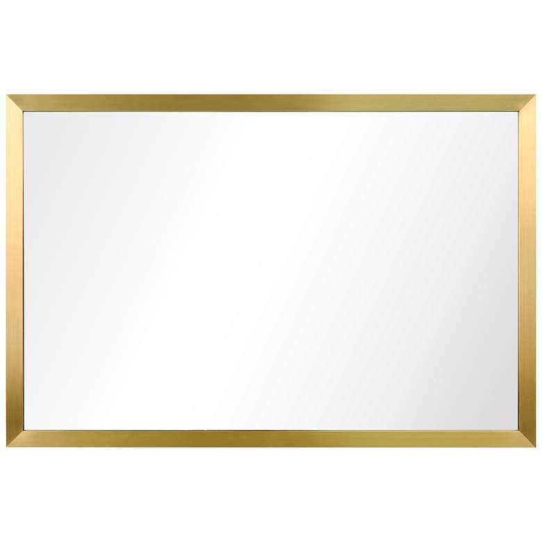 Image 7 Jolie Brushed Gold 20 inch x 30 inch Rectangular Framed Wall Mirror more views
