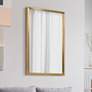 Jolie Brushed Gold 24" x 36" Rectangular Framed Wall Mirror