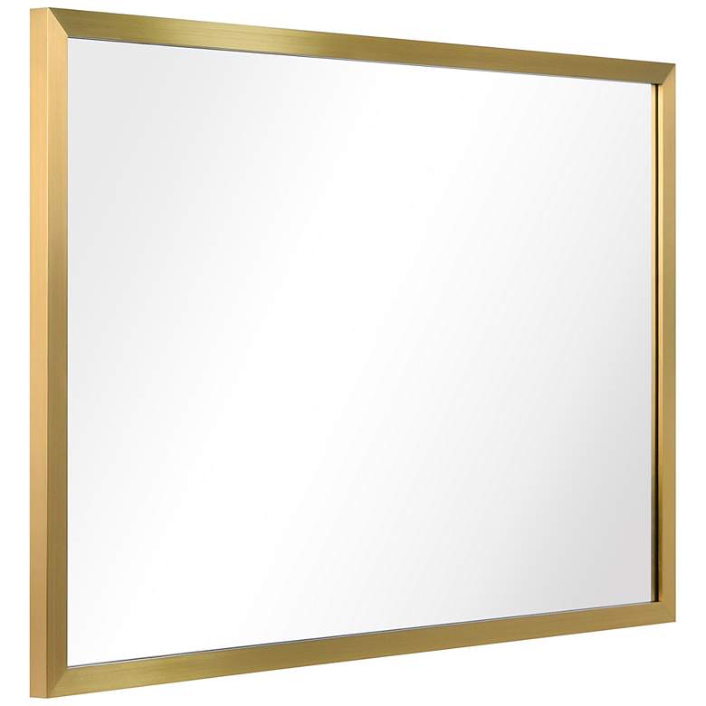 Image 4 Jolie Brushed Gold 24" x 36" Rectangular Framed Wall Mirror more views