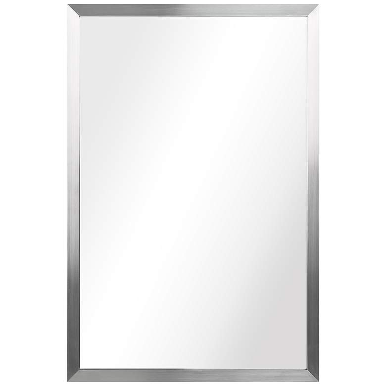 Image 2 Jolie Brushed Silver 20 inch x 30 inch Rectangular Framed Wall Mirror