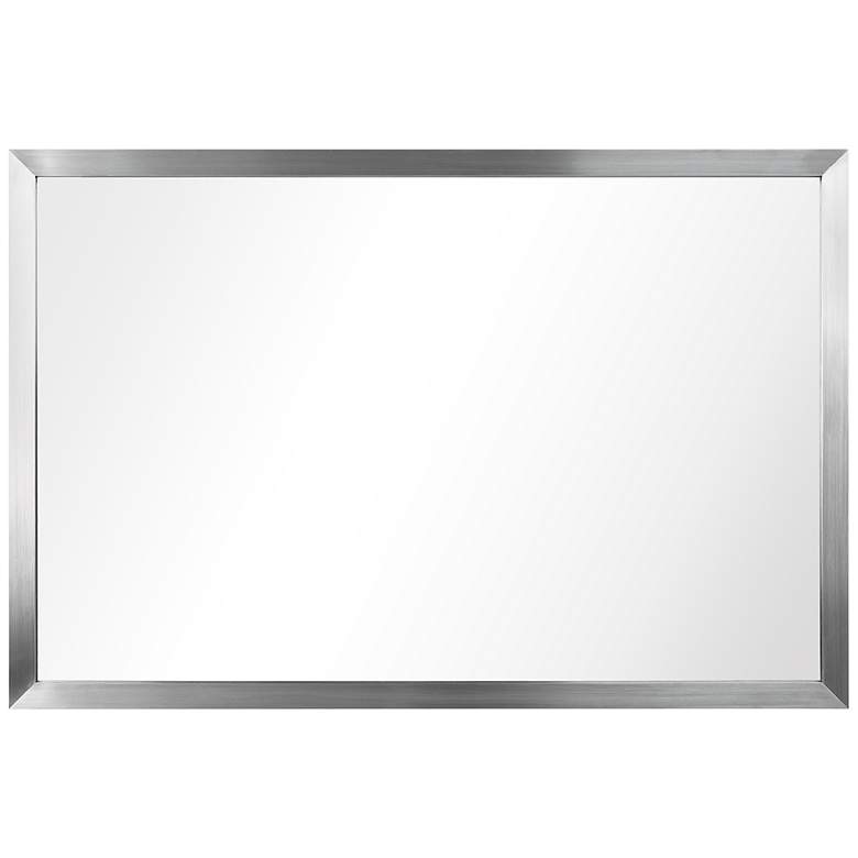 Image 7 Jolie Brushed Silver 20" x 30" Rectangular Framed Wall Mirror more views