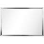 Jolie Brushed Silver 20" x 30" Rectangular Framed Wall Mirror