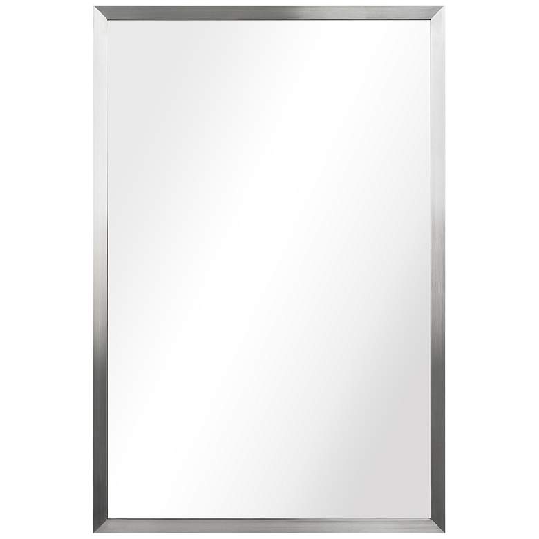 Image 2 Jolie Brushed Silver 24 inch x 36 inch Rectangular Framed Wall Mirror