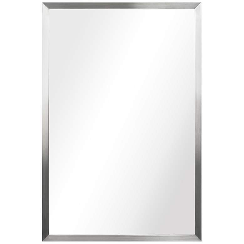 Image 2 Jolie Brushed Silver 24" x 36" Rectangular Framed Wall Mirror