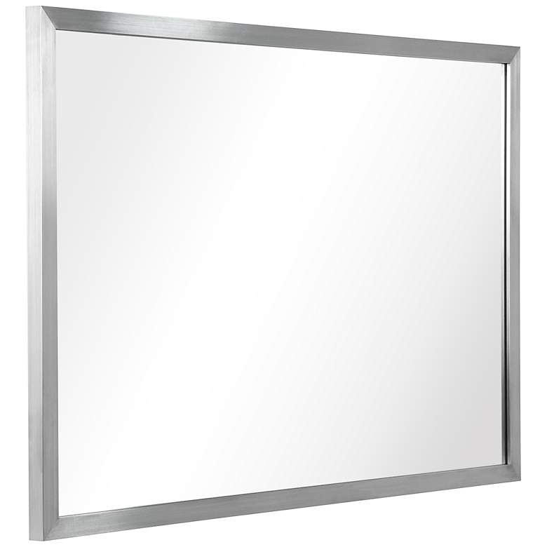 Image 4 Jolie Brushed Silver 24" x 36" Rectangular Framed Wall Mirror more views