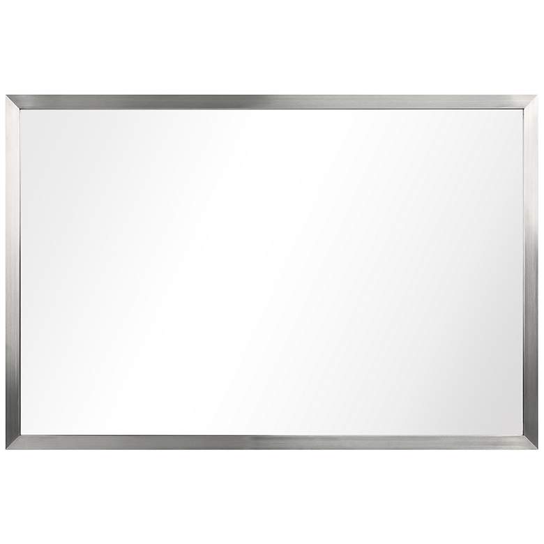 Image 7 Jolie Brushed Silver 24" x 36" Rectangular Framed Wall Mirror more views