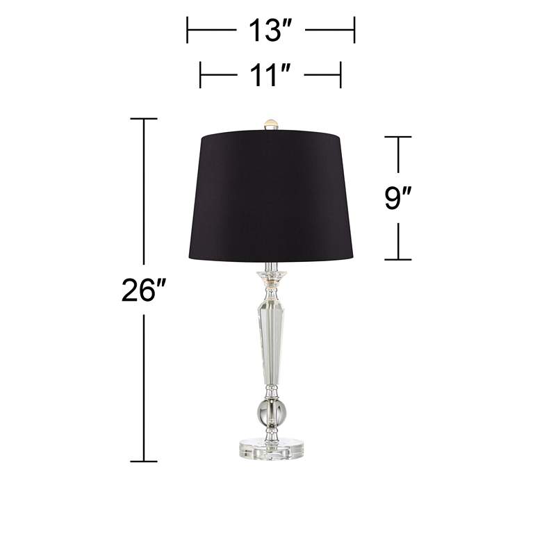 Image 5 Jolie Candlestick Crystal Black Shade Table Lamps Set of 2 more views
