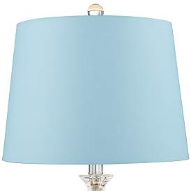 Image2 of Jolie Candlestick Crystal Blue Hardback Table Lamps Set of 2 more views