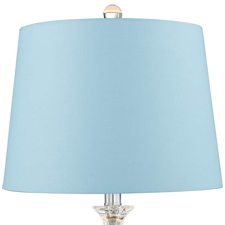 Image 2 Jolie Candlestick Crystal Blue Hardback Table Lamps Set of 2 more views