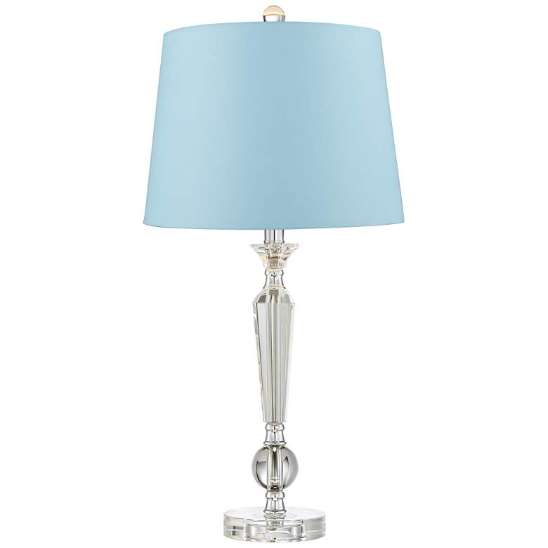 Image 4 Jolie Candlestick Crystal Blue Hardback Table Lamps Set of 2 more views