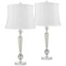 Jolie Candlestick Crystal Cream Shade Table Lamps Set of 2