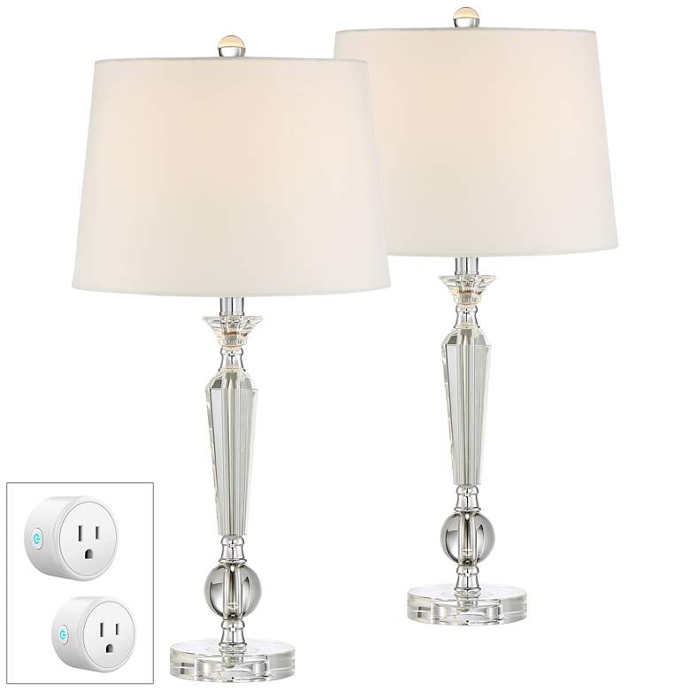 Image 1 Jolie Candlestick Crystal Lamp Set of 2 with WiFi Smart Sockets
