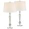Jolie Candlestick Crystal Table Lamps Set of 2 with 17W LED Bulbs