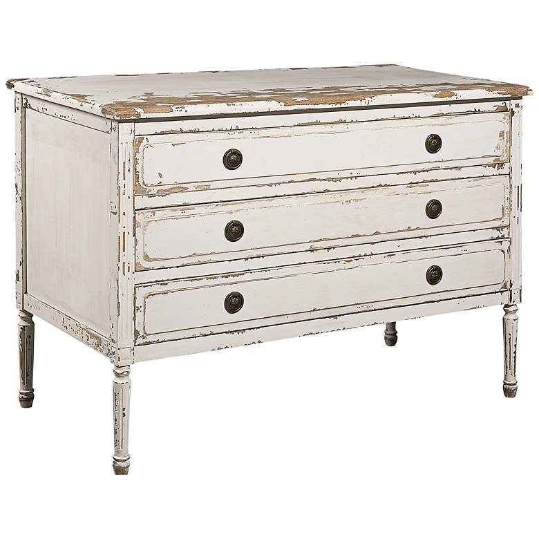 Image 1 Jolie Distressed White Accent Chest