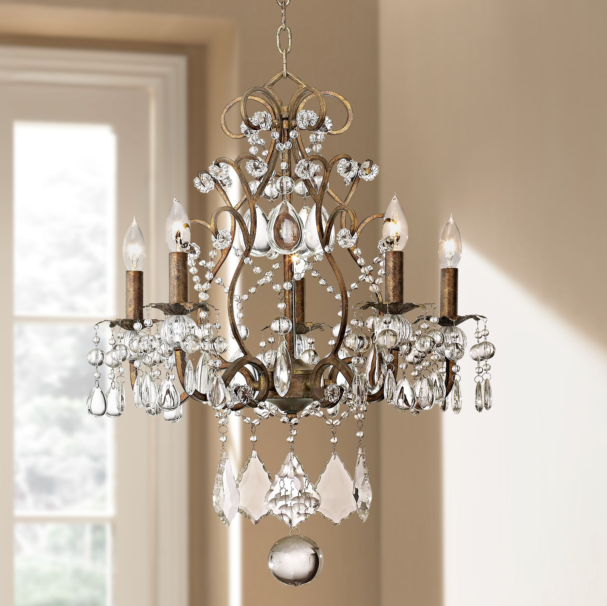 lamps plus crystal chandelier