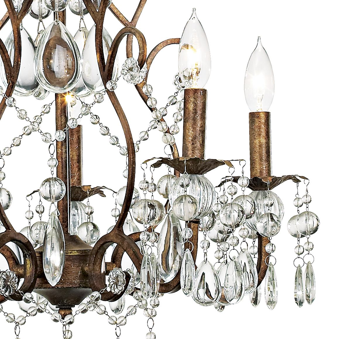 jolie five light crystal beaded chandelier