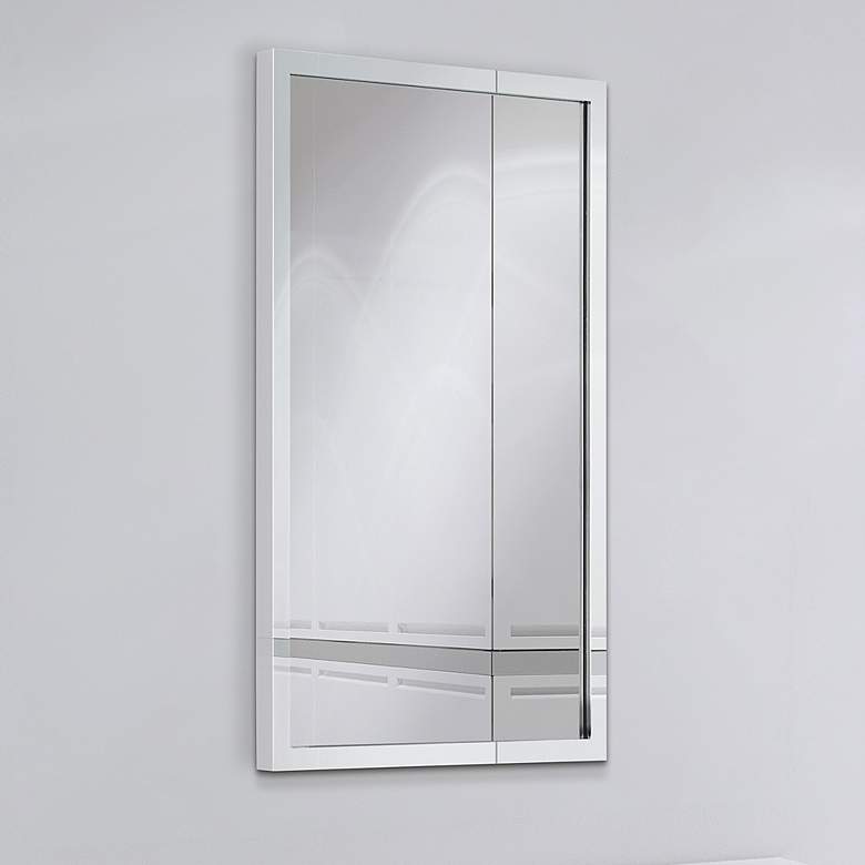 Image 1 Jolie Polished Silver 20" x 30" Framed Wall Mirror