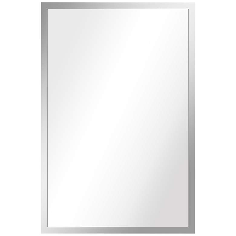 Image 4 Jolie Polished Silver 24" x 36" Framed Wall Mirror more views