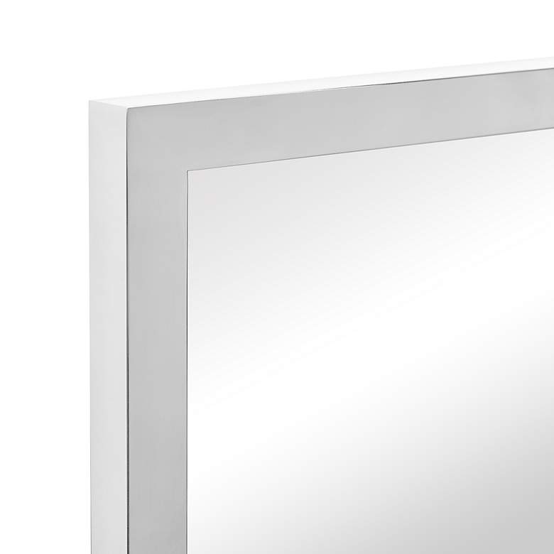 Image 5 Jolie Polished Silver 24" x 36" Framed Wall Mirror more views