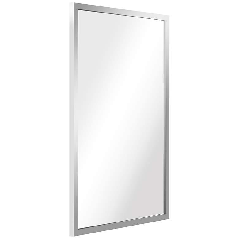 Image 6 Jolie Polished Silver 24" x 36" Framed Wall Mirror more views