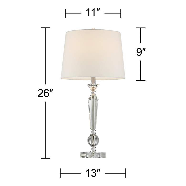Jolie Tapered Candlestick Crystal Table Lamp Set of 2 more views