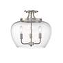 6_Joliet 15 3/4" Wide Brushed Nickel 3-Light Ceiling Light more views
