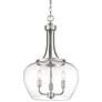 Joliet 15 3/4" Wide Brushed Nickel 3-Light Pendant