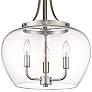 Joliet 15 3/4" Wide Brushed Nickel 3-Light Pendant