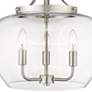 Joliet 15 3/4" Wide Brushed Nickel 3-Light Pendant
