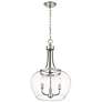 Joliet 15 3/4" Wide Brushed Nickel 3-Light Pendant