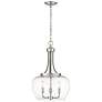 Joliet 15 3/4" Wide Brushed Nickel 3-Light Pendant