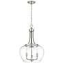 Joliet 15 3/4" Wide Brushed Nickel 3-Light Pendant