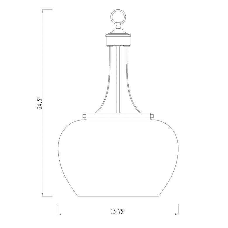 Image 7 Joliet 15 3/4" Wide Brushed Nickel 3-Light Pendant more views