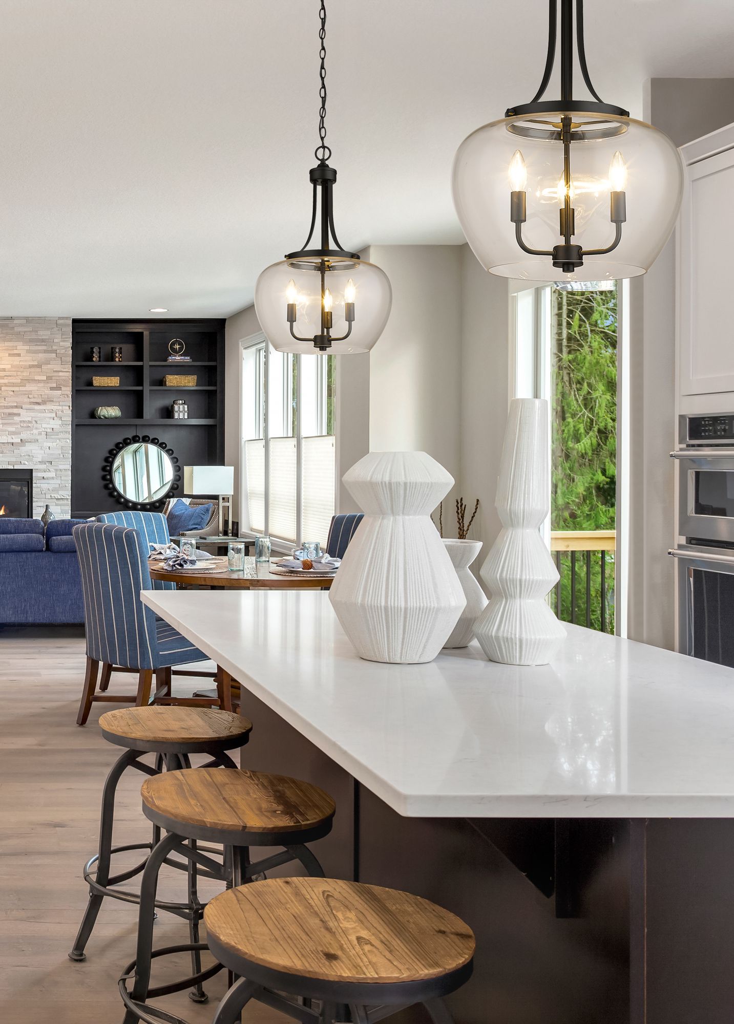 Image 3 Joliet 15 3/4" Wide Matte Black 3-Light Pendant more views