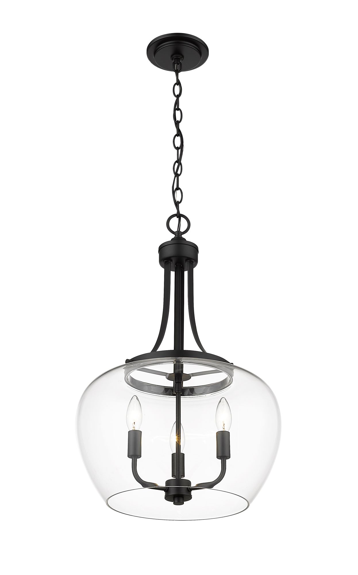 Image 6 Joliet 15 3/4" Wide Matte Black 3-Light Pendant more views