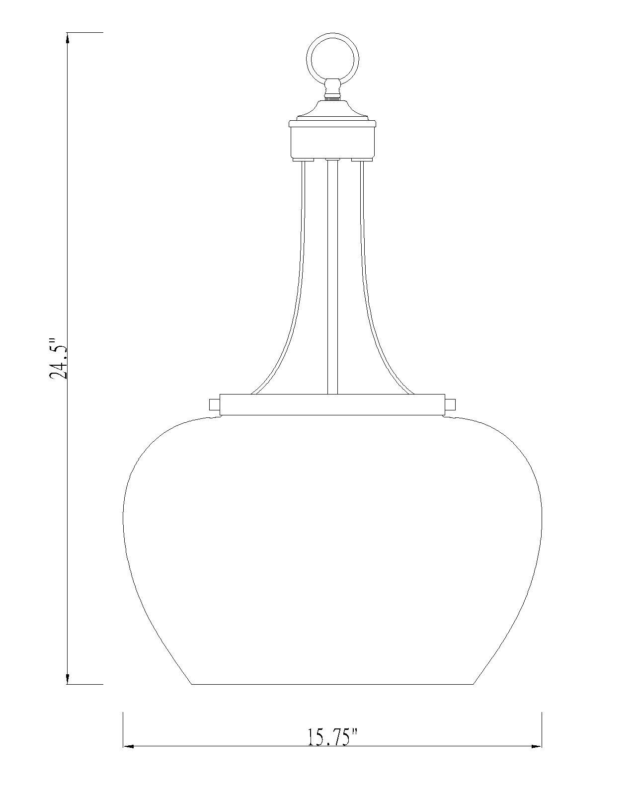 Joliet 15 3/4" Wide Matte Black 3-Light Pendant