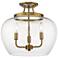 Joliet 15 3/4" Wide Olde Brass 3-Light Ceiling Light