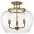 Joliet 15 3/4" Wide Olde Brass 3-Light Ceiling Light