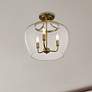 2_Joliet 15 3/4" Wide Olde Brass 3-Light Ceiling Light
